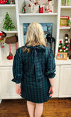 Gingham Holiday Bow Dress
