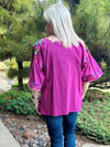 Ivy Jane Confetti of Colors Magenta Top