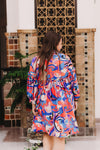 Radiant Printed Dress in Blue