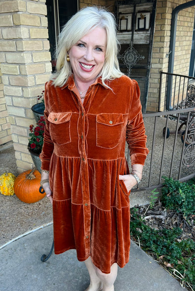 Pumpkin Spice Mini Dress