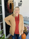 Tan Vivia Textured Cardigan