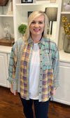 Casual Chic Button Down Top in Teal