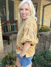 Ivy Jane Saddle Embroidered Popover Top