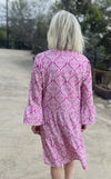 Pink Damask Violet Dress