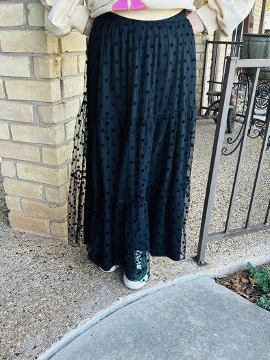 Frilly Tiered Maxi Skirt