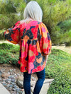 Cabo Puff Sleeve Multi Color Tunic