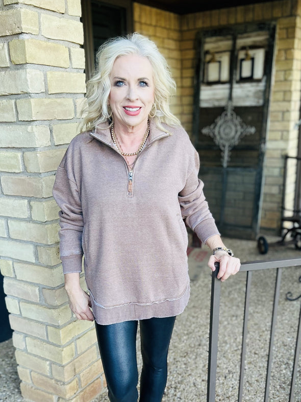 The Tommy Light Cocoa Pullover