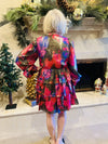 Crosby Lauren Blurred Floral Bright Dress