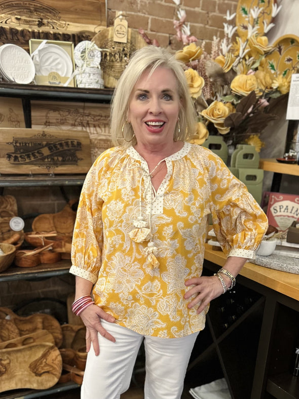 Ivy Jane Gold Ray of Sunshine Top