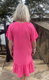 Ivy Jane Candy Pink Flutter & Flounce Dress