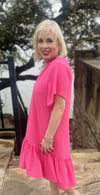 Ivy Jane Candy Pink Flutter & Flounce Dress