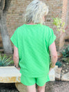 Textured Green Claire Short Set
