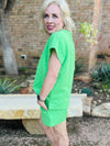 Textured Green Claire Short Set