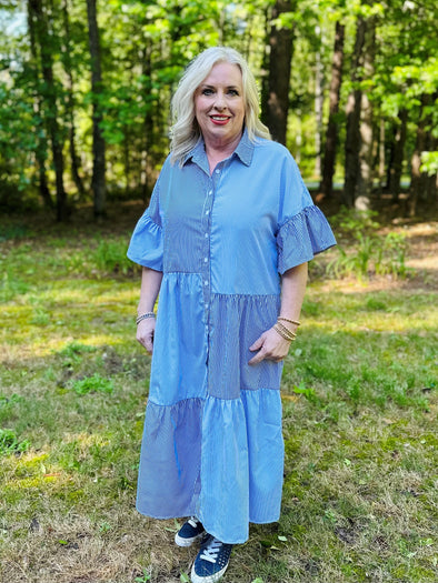Keep the Class Striped Dress