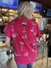 Queen of Sparkles Hot Pink Cosmo Tee