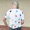 Queen Of Sparkles White Multi Heart Tee