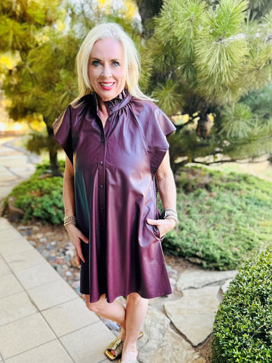 Crosby Wine Wilhelmina Dress