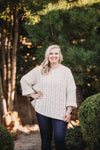 Make Me Smile Chenille Cable Knit Sweater in Cream