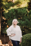 Make Me Smile Chenille Cable Knit Sweater in Cream