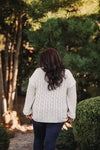 Make Me Smile Chenille Cable Knit Sweater in Cream