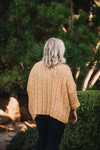 Make me Smile Chenille Cable Knit Sweater In Mustard
