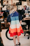 Queen Of Sparkles Multi Tiered Sequin Sleeve Dress