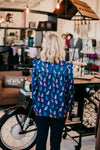 Amber Leopard Love Navy Top