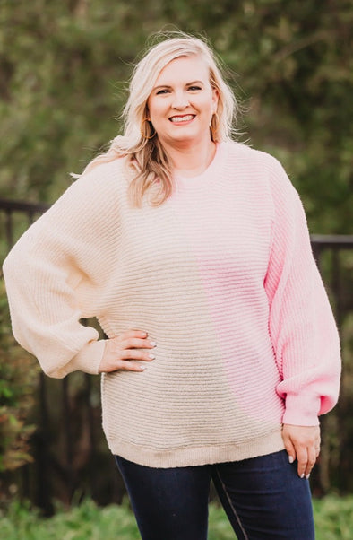 Maple Oversized Sweater in Pink