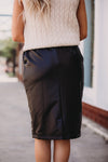 Faux Leather Pencil Skirt