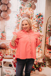 Ivy Jane Corduroy Flounce Top in Pink