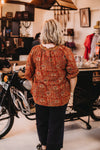 Ivy Jane Batik Floral Embroidered Top