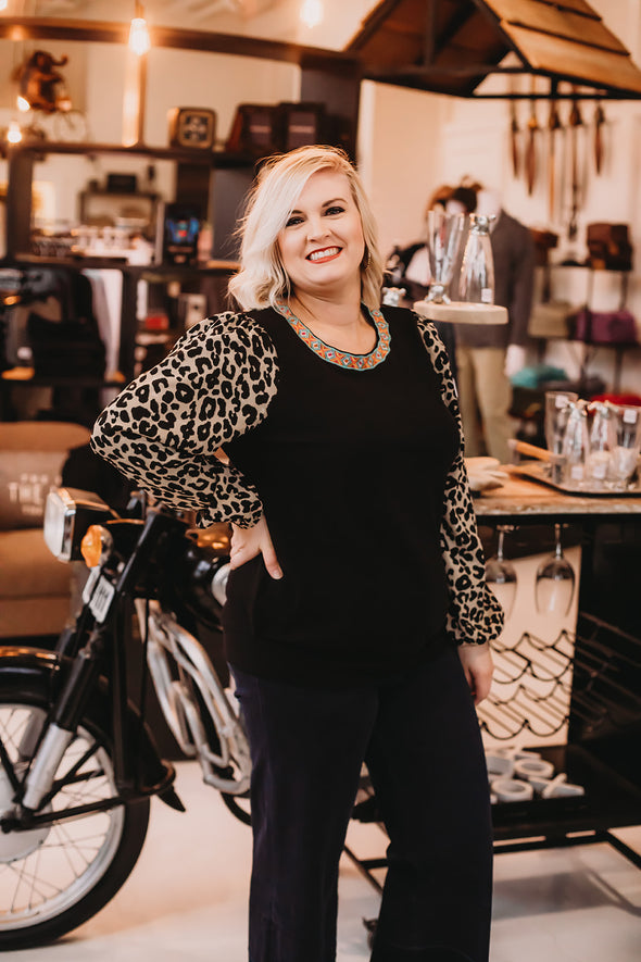 Tayler Leopard Top