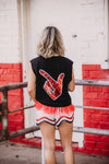 Queen of Sparkles Wreck'Em Feather Sweater Tank