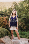 Queen of Sparkles Dallas Feather Sweater Tank