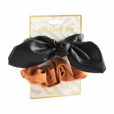 Leather Scrunchie Set