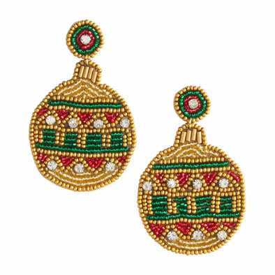 Ornament Holiday Beaded Earring