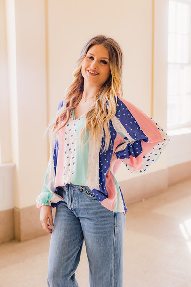 Stripes and Dotted Top