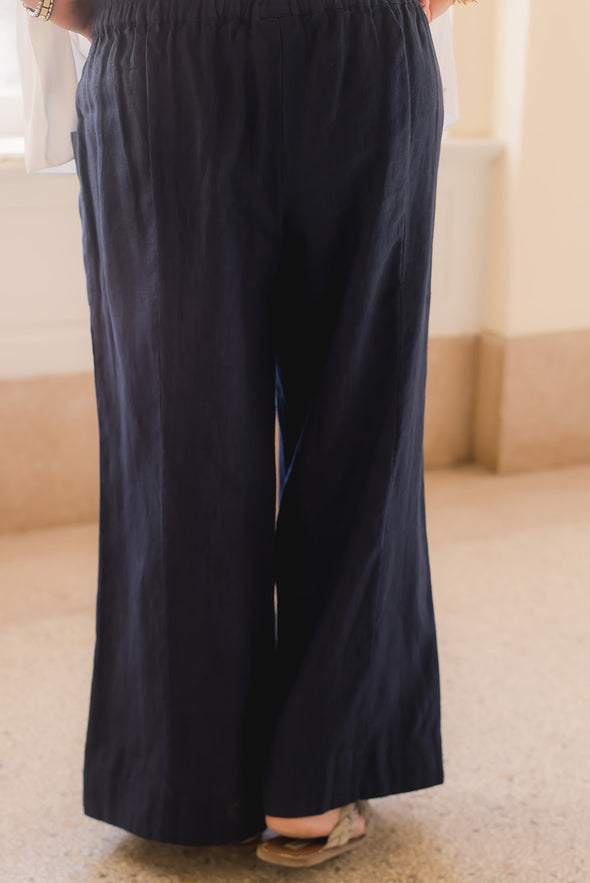 Ivy Jane Navy Slouch Pocket Pant