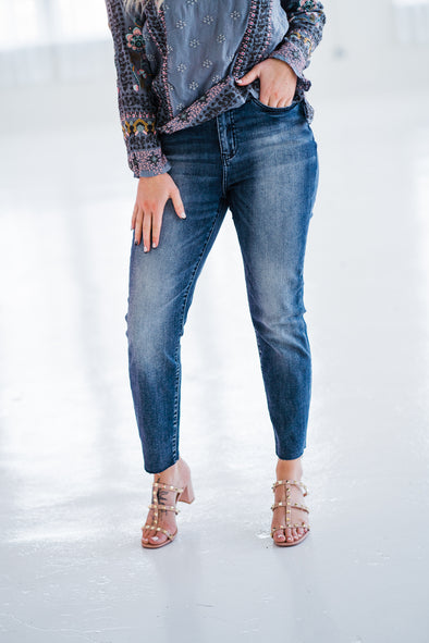 Judy Blue Raw Hem Relaxed Jean