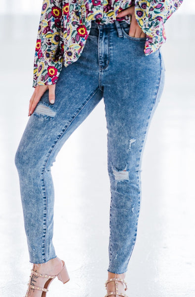 Judy Blue Skinny Acid Wash Jean