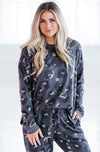 Fanning Gray Leopard Sweatshirt
