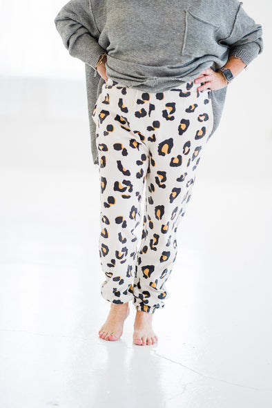 Cozied Up Leopard Joggers