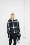 Black Plaid Scarf Wrap