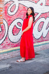 Strolling Tiered Maxi in Red