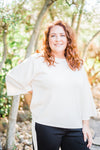 Modal Wide Sleeve Top in Eggshell
