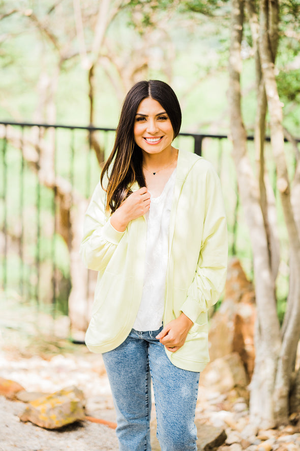 Stiles Cocoon Hoodie in Lime