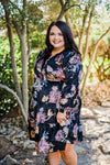 Uncle Frank Floral Velvet Tiered Dress