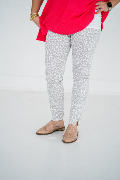 Rory White Leopard Jeans