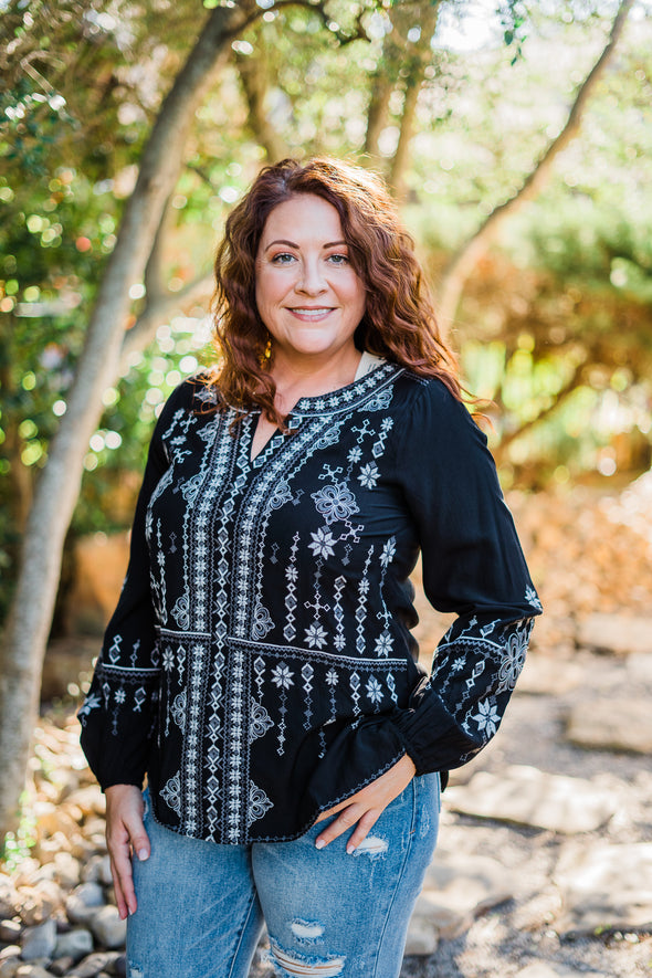 Grand Avenue Embroidered Top