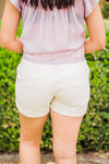 Dear John Hampton Leather Shorts in Bone